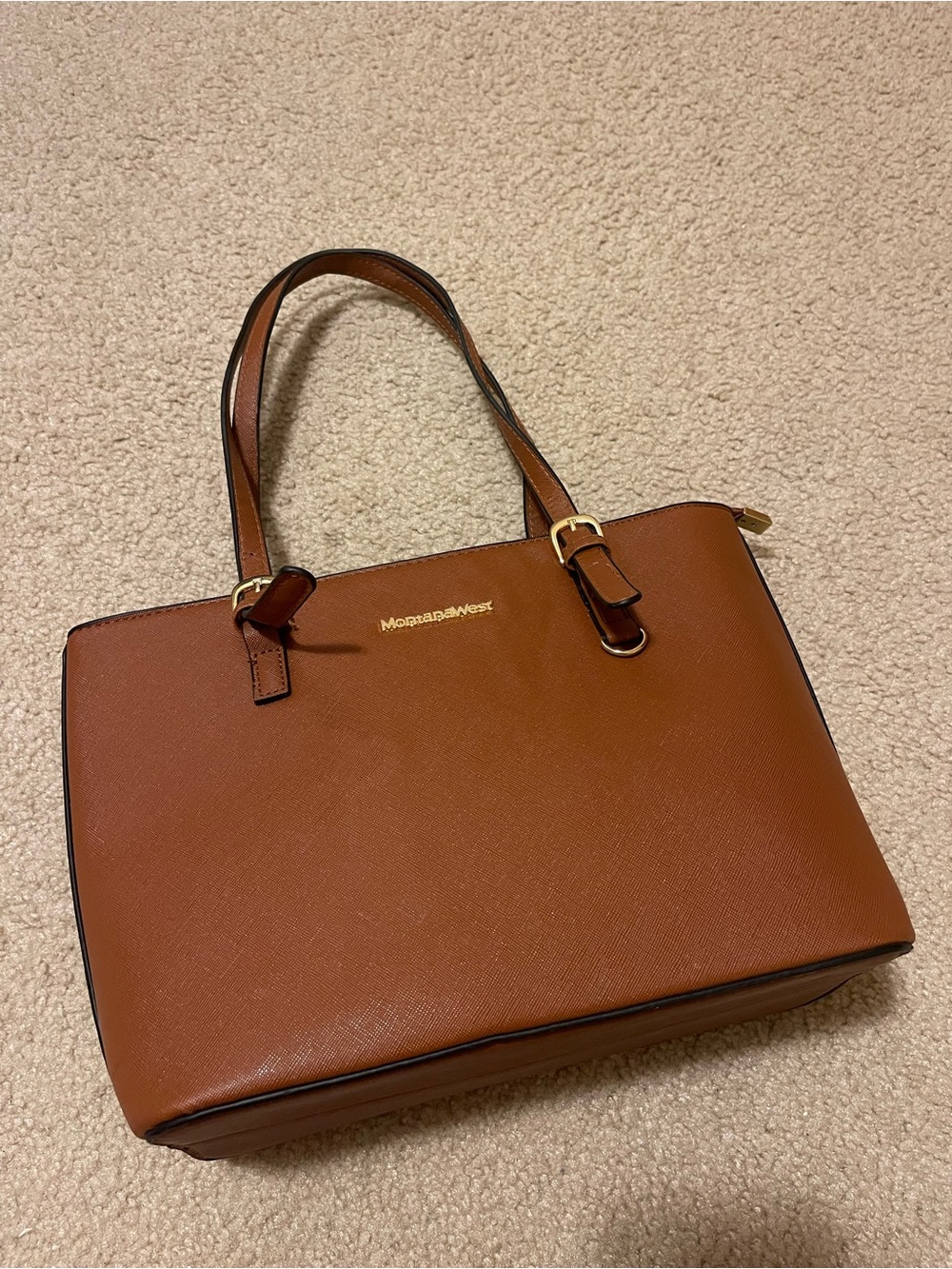 Montana West Brown Leather Tote